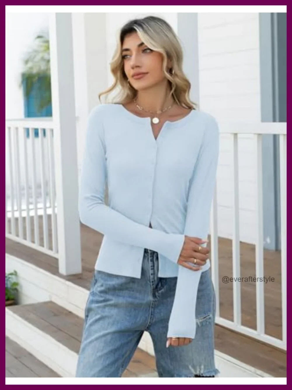 Long Sleeve Ribbed Button Down Cardigan Sweater for Women Lightweight